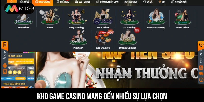 Bet thủ có cơ hội cược live casino hiện đại 