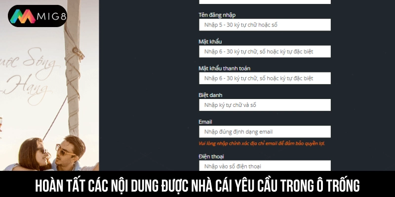 Hoàn tất các nội dung được nhà cái yêu cầu 